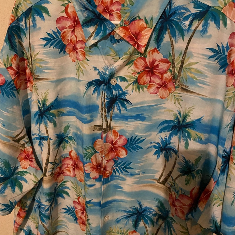 Caribbean Isle Breeze Performance Hawaiian Shirt – 3XB – Tropical Print